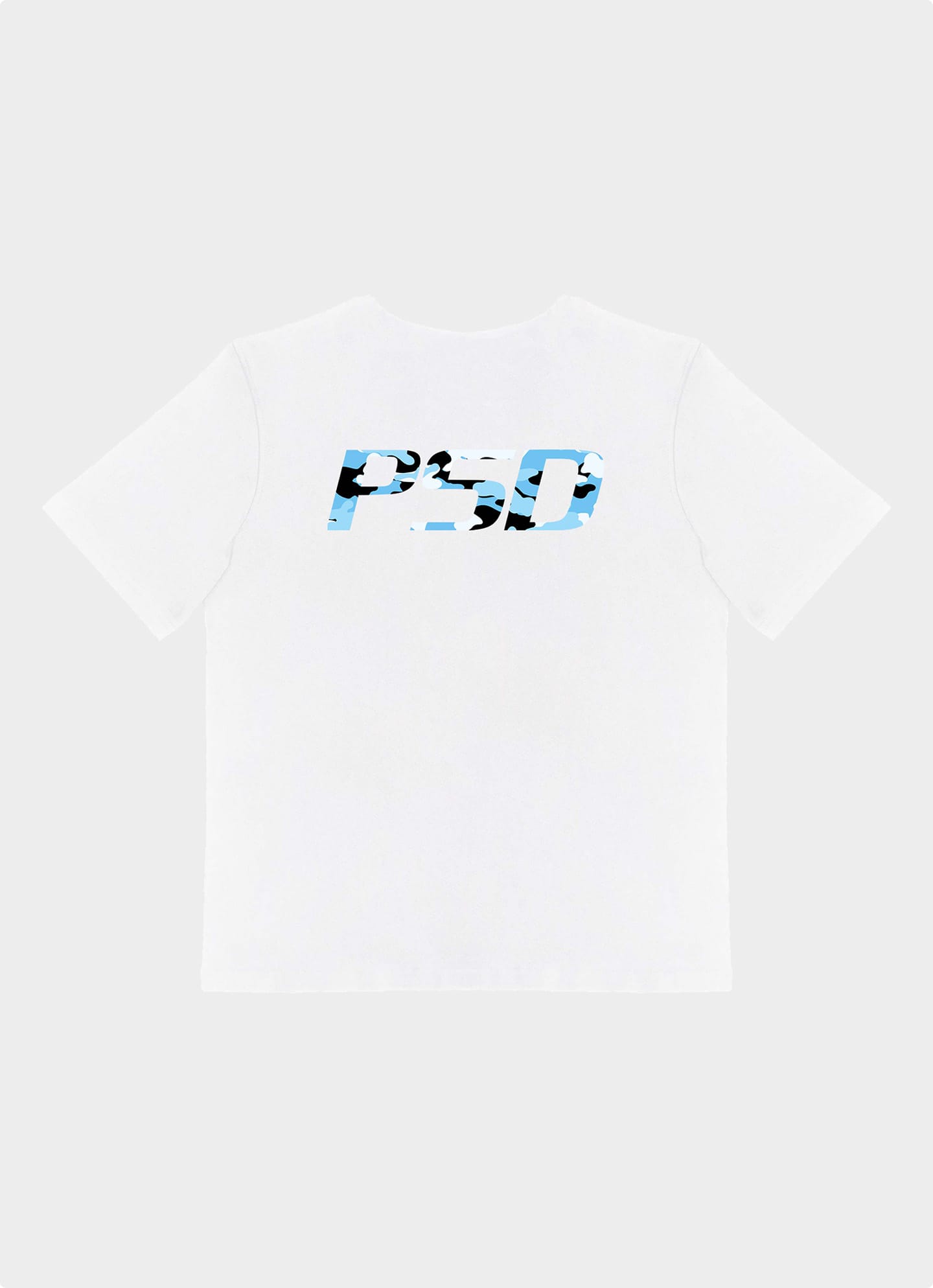 Blue Camo T-shirt (biały)